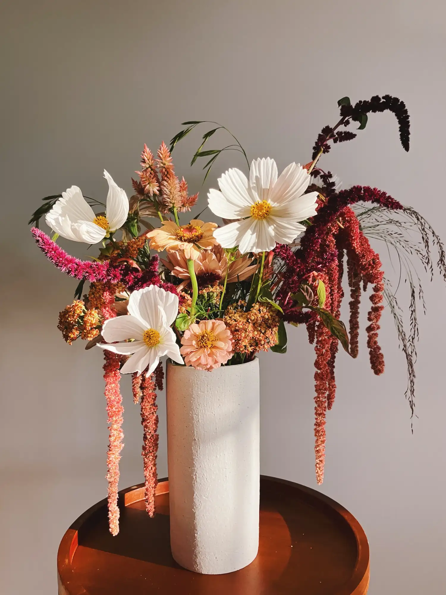 exotic arrangement on stand