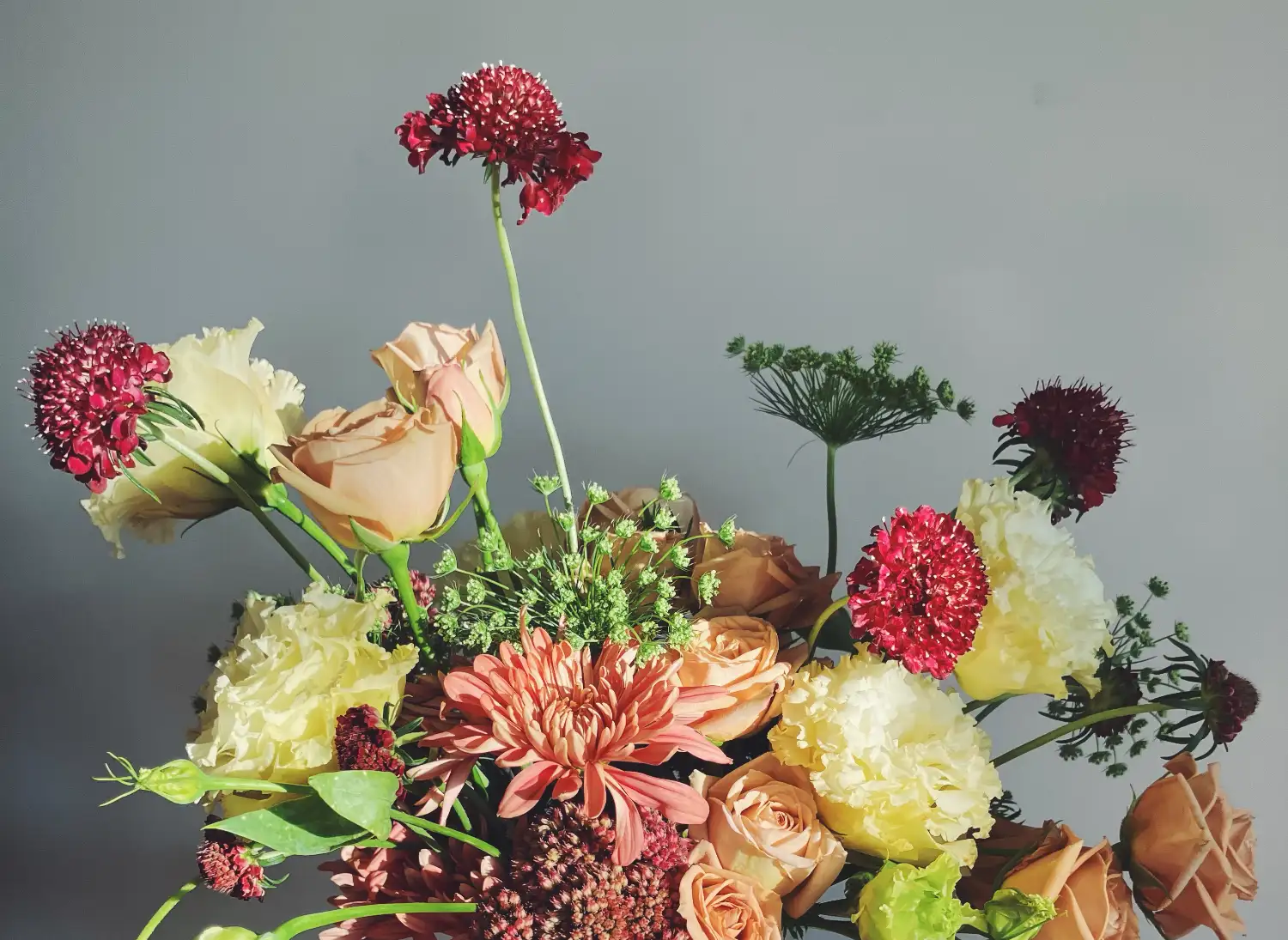 luxurious arrangement on stand